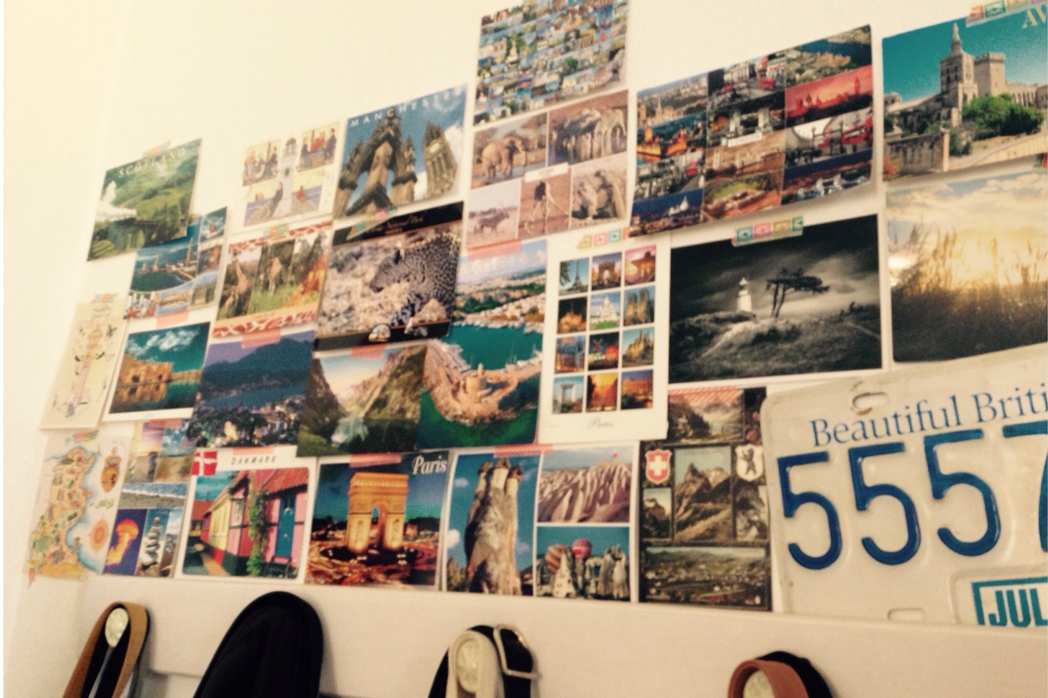 Postkarten Wand