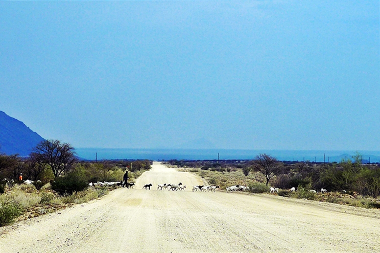 Straßenszene in Namibia