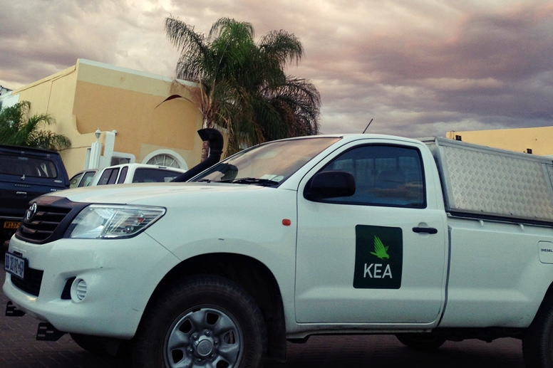 Kea Mietwagen in unserer Lodge in Keetmanshoop in Namibia