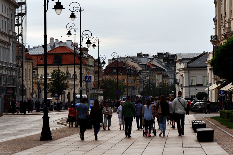 Straßenszene in Warschau
