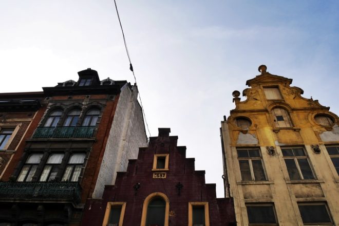 Bunte Häuser in der Altstadt von Brüssel