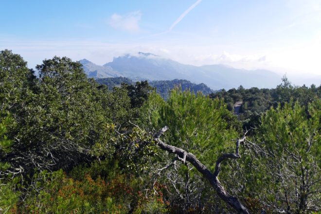 Aussicht auf die Berge auf der 7.Etappe des GR221