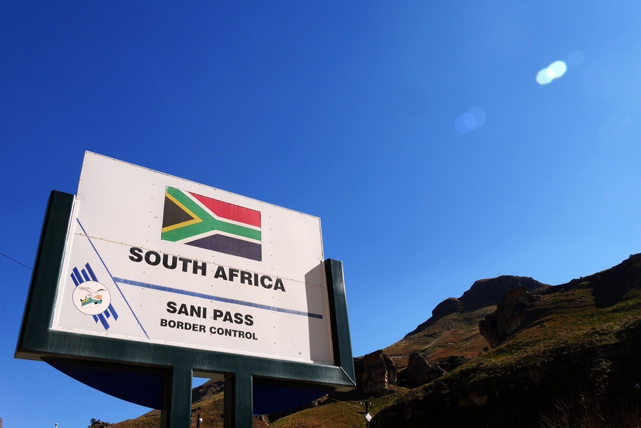 Südafrikanischer Grenzposten am Sani Pass