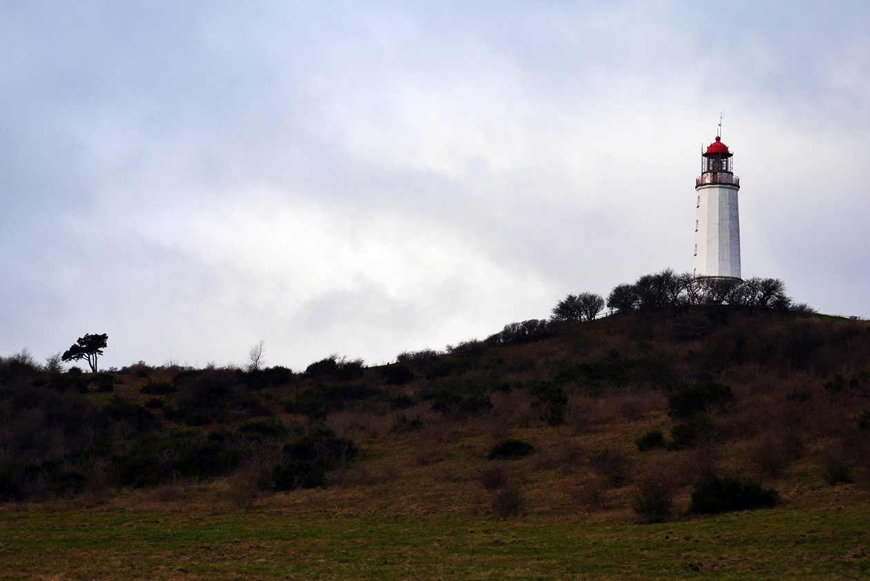 Blick auf den Leuchtturm von Hiddensee