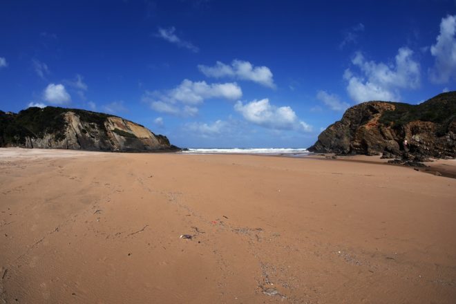 Weiter Sandstrand am Tag 4 auf dem Fisherman´s Trail in Portugal