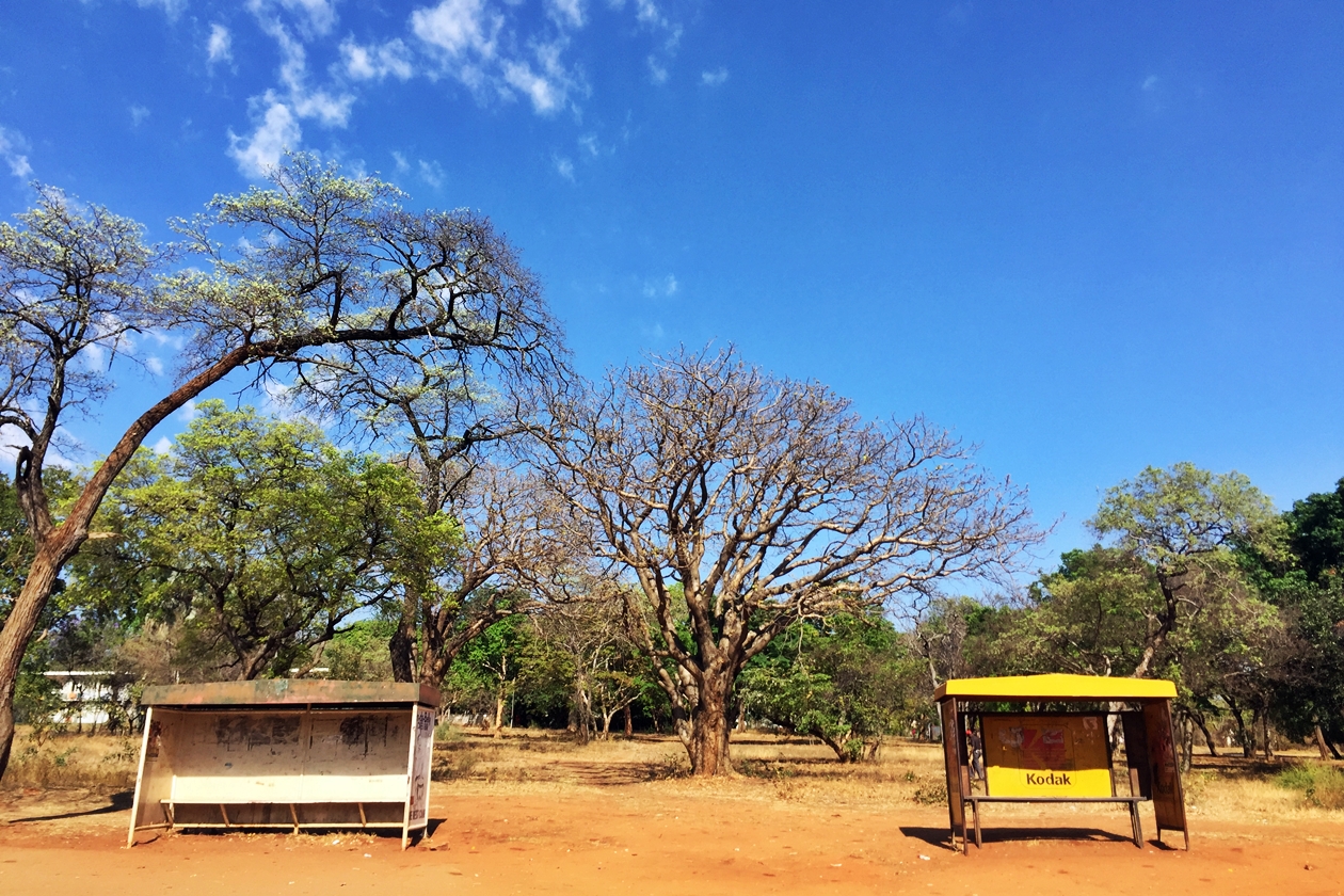 Bushaltestelle in Victoria Falls Simbabwe