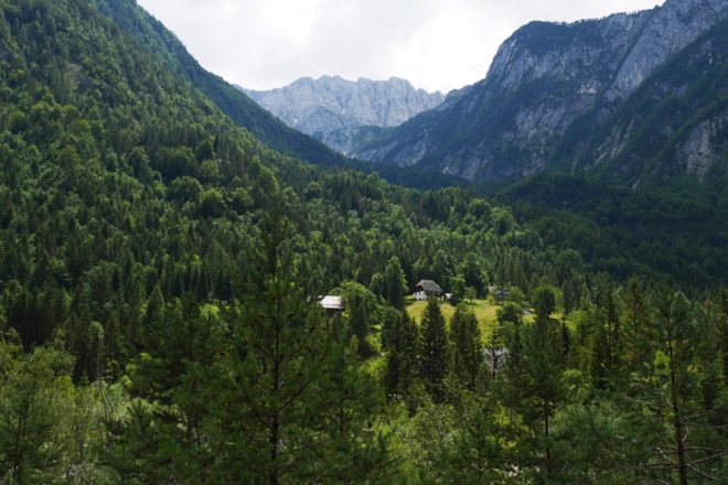 Bergpanorama im Soca Tal