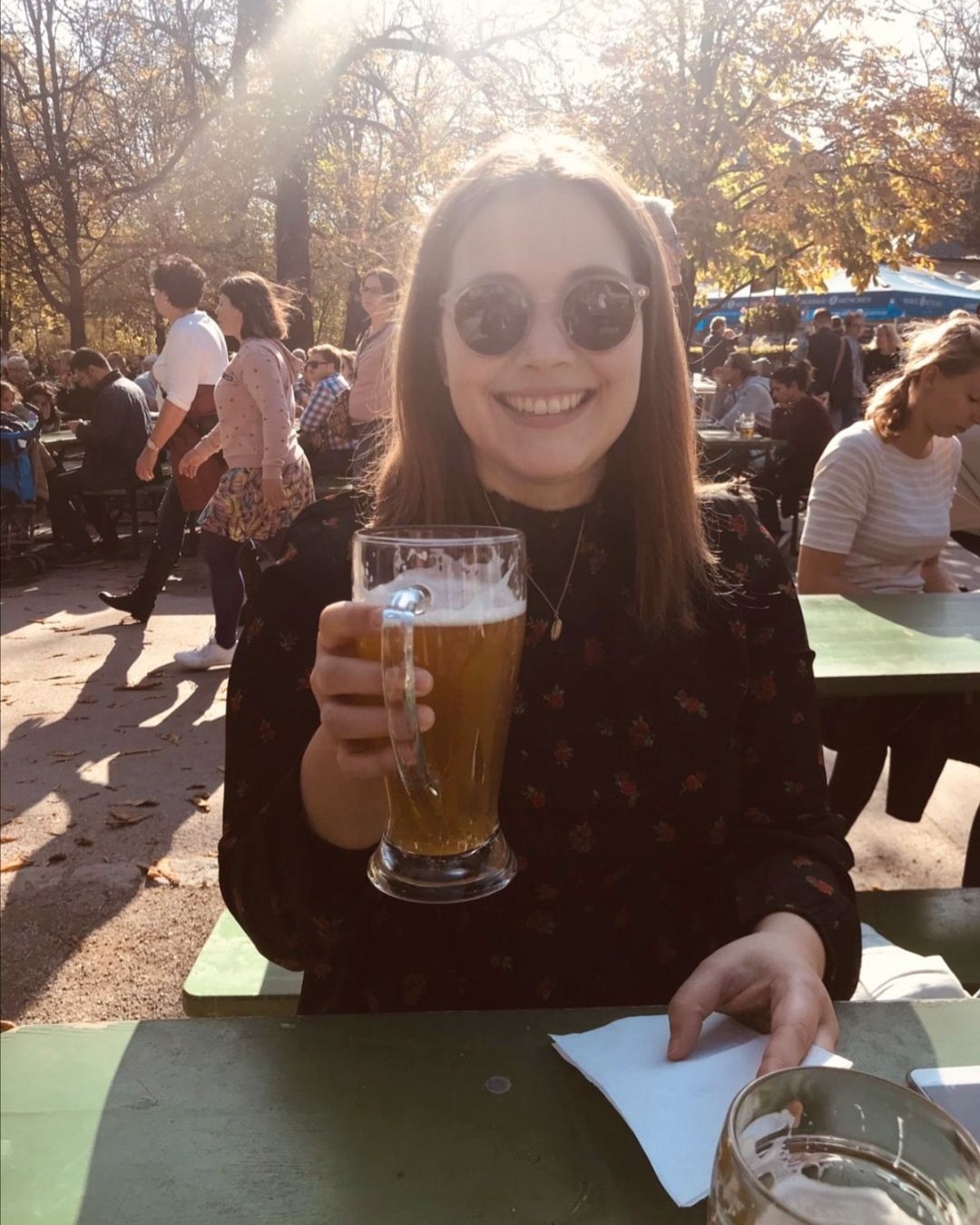 Bier in einem Münchener Biergarten