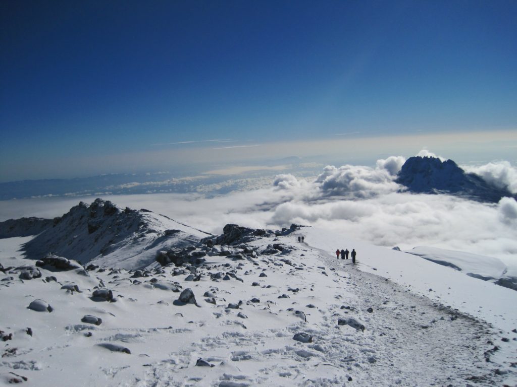 Ewiges Eis auf der Spitze des Kilimandscharo