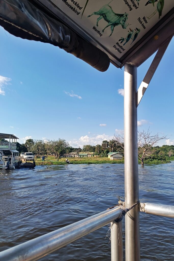 Blick vom Boot der Murchison Falls Bootstour zum anderen Ufer.