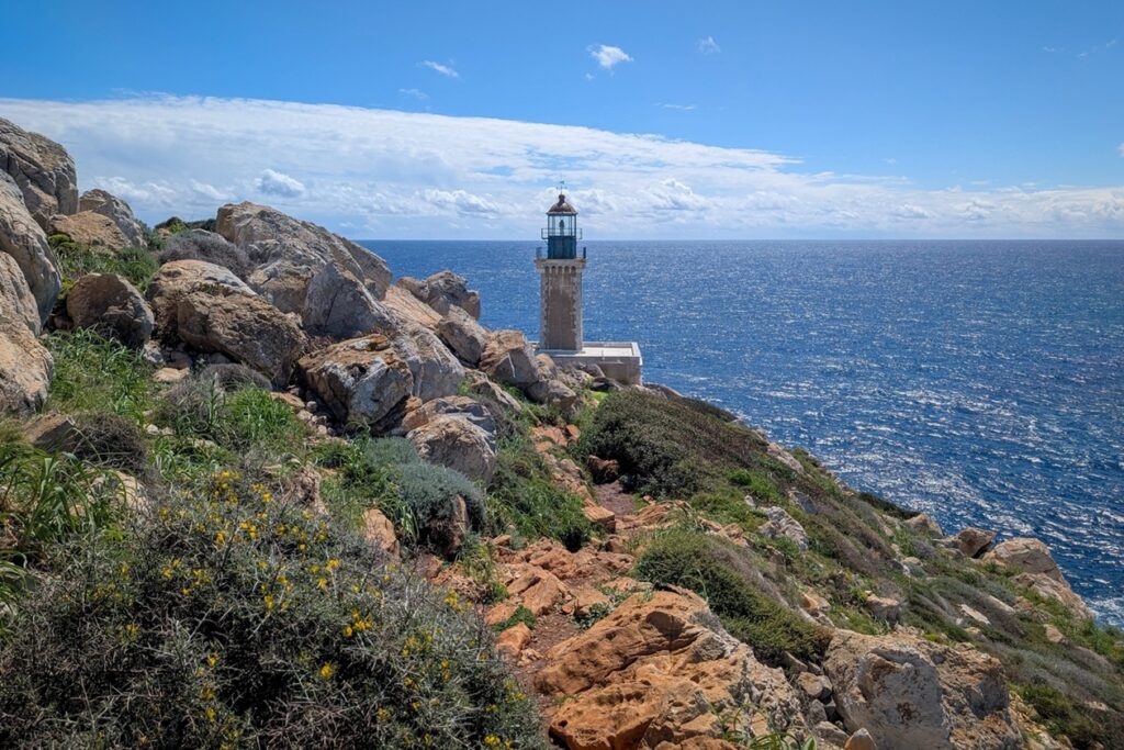Leuchtturm am Kap Tainaron auf der Peloponnes.
